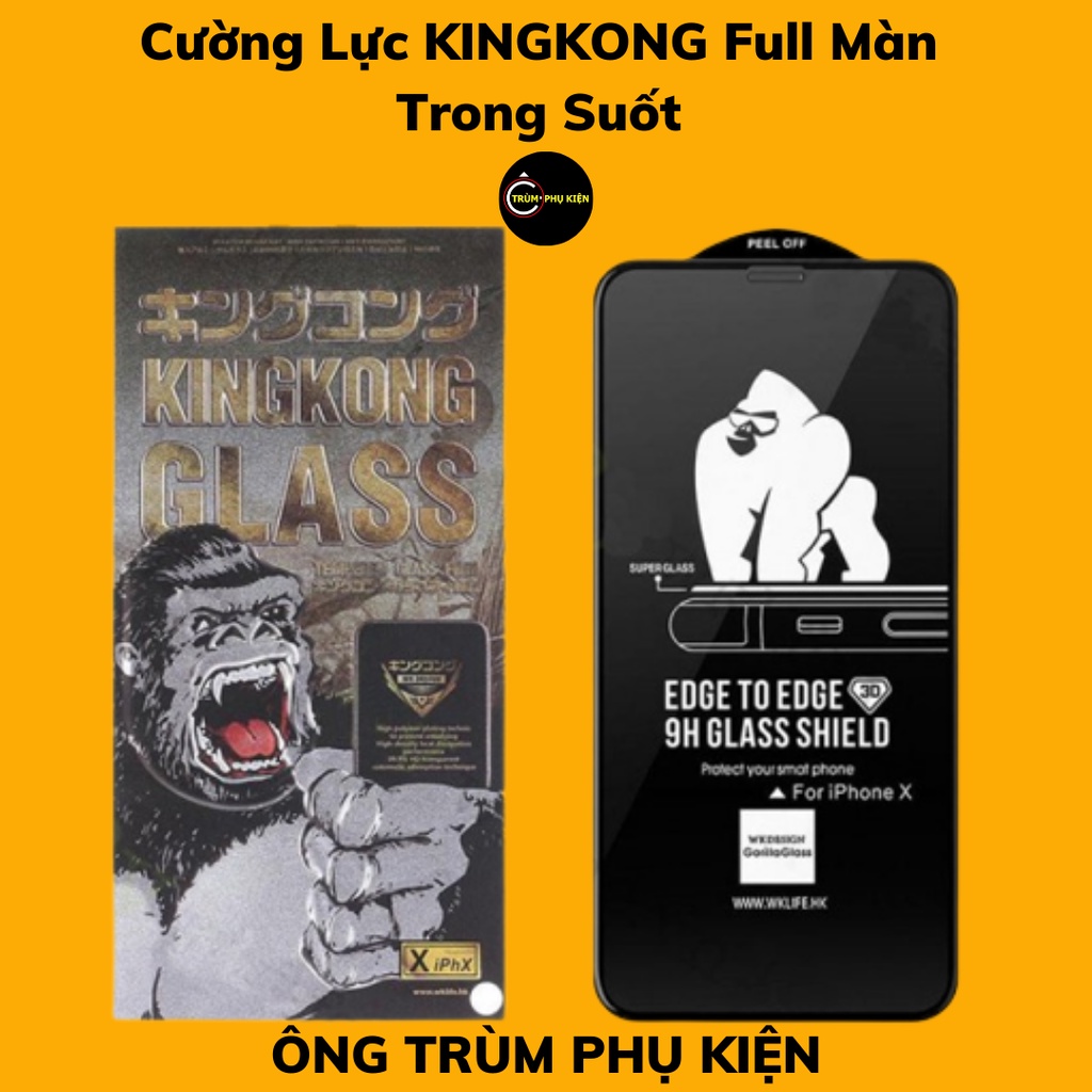 Cường Lực KINGKONG Full Màn Trong Suốt - Chính Hãng