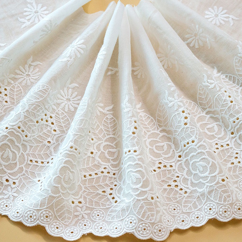 Tấm Vải Ren Cotton Màu Trắng Rộng 25CM Dài 1 Yard Dùng Làm Đồ Thủ Công DIY  | Shopee Việt Nam