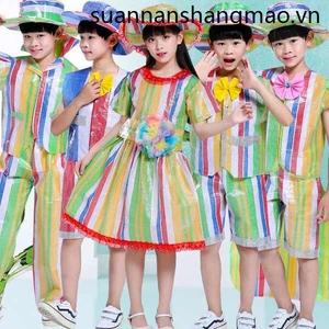 Trang Phục Biểu Diễn Thời Trang Thân Thiện Với Môi Trường Cho Trẻ Em Trai Gái