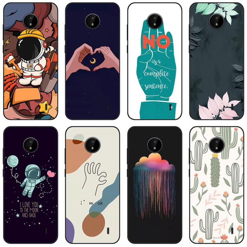 HAOYE Cover Per Nokia C10 E C20, Custodia Morbida In TPU Trasparente Con Motivo Fiore Del Sole, Antiurto E Anti Graffio, Supporta Ricarica Wireless
