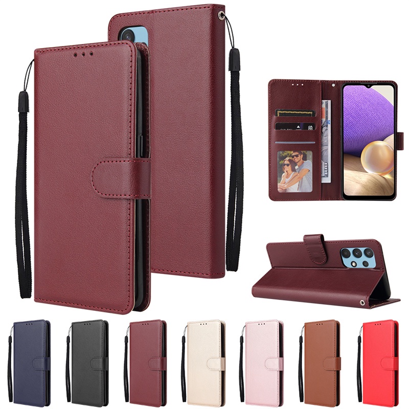 Dành Cho Samsung Galaxy Samsung Galaxy A22 A32 Lite A22S A03 A82 A03S Quantum 2 A225F A226B Retro Cổ Điển Ví Da PU Bao Lật Có Khe Cắm Thẻ