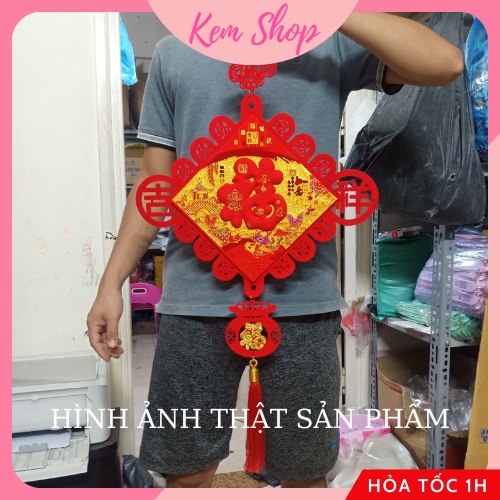 Liễn khánh tài lộc chữ Tết Phúc Lộc Thọ, câu đối tài lộc size đại treo trang trí năm mới - Kem Shop K295