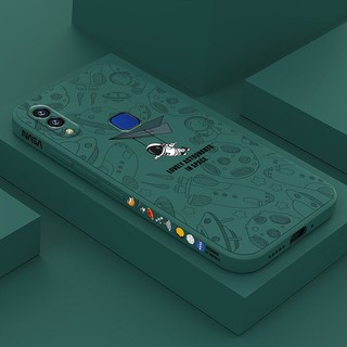 ốp lưng vivo v11 v11i y97 Ốp Điện Thoại Silicone TPU Mềm Họa Tiết Phi Hành Gia Có Dây Đeo Cho vivo v11 v11i y97
