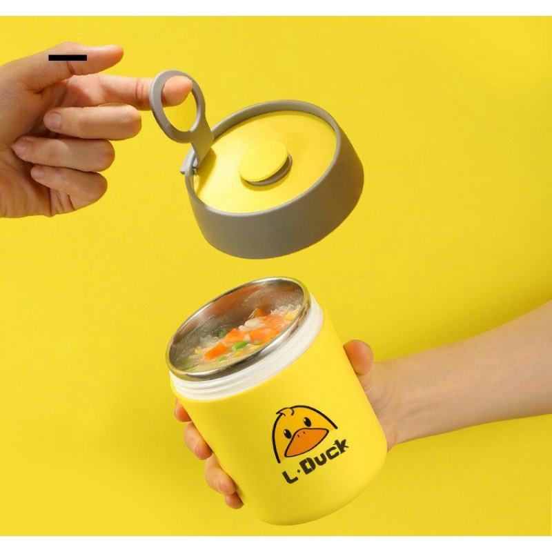Bình ủ cháo giữ nhiệt LDuck vịt vàng, Cà mên giữ nhiệt | Shopee Việt Nam