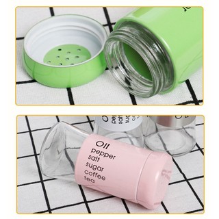 Dụng cụ đựng tiêu nắp nhiều lỗ thủy tinh + nhựa pp  - Dụng Cụ Rắc Gia Vị