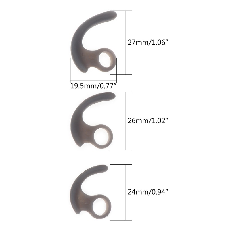 KIKIN 3 Cặp Miếng Đệm Tai Silicon Mềm Đầu Tai Tai Nghe Vỏ Silicon Móc Tai Nghe Nhét Tai Trong Tai Cho MDR-XB50BS sp600n sp700n