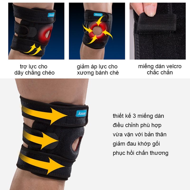 Ảnh Đai Quấn Bảo Vệ Đầu Gối AOLIKES Trợ Lực Khớp Gối Bảo Vệ Dây Chằng Hạn Chế Chấn Thương BG05 4