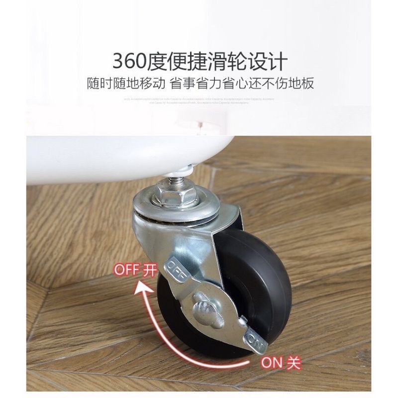 Xe Đẩy Nhựa Spa 3 Tầng Đa Năng Có Bánh Xe Và Khóa Bánh
