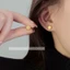 Khuyên tai titan không gỉ mạ vàng 24k khắc hình chữ phúc may mắn thời trang dành cho nữ