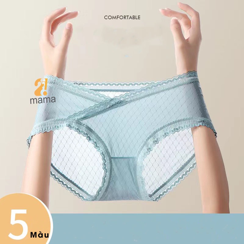 Quần lót bầu và sau sinh cạp chéo 2mama cao cấp thun lạnh, mềm mỏng, co giãn tốt cùng lót kháng khuẩn B88