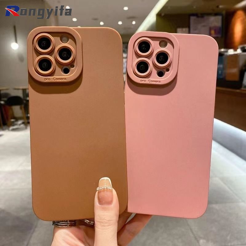 Ốp Điện Thoại TPU Dẻo Vuông Chống Sốc Màu Trơn Cho Samsung Galaxy A53 M23 F23 M52 A23 A03 Core A73 5G