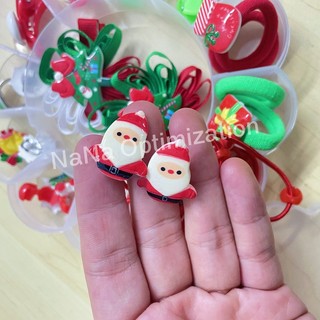 Set 180 Dây Buộc Tóc Cao Su Phong Cách Giáng Sinh Đáng Yêu Cho Bé