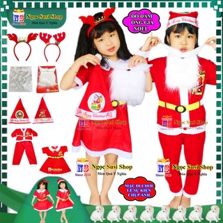 QUẦN ÁO NOEL CHO BÉ TRAI ĐẦM NOEL CHO BÉ GÁI TỪ 1 - 10 TUỔI CHẤT VẢI NỈ - ĐỒ NOEL CHO BÉ MẶC ĐI CHƠI CHỤP ẢNH