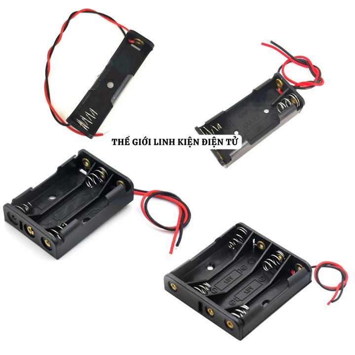 Hộp Đế Pin 1,5V 2 - 3 - 4 Pin AAA (Pin tiểu nhỏ) | Shopee Việt Nam