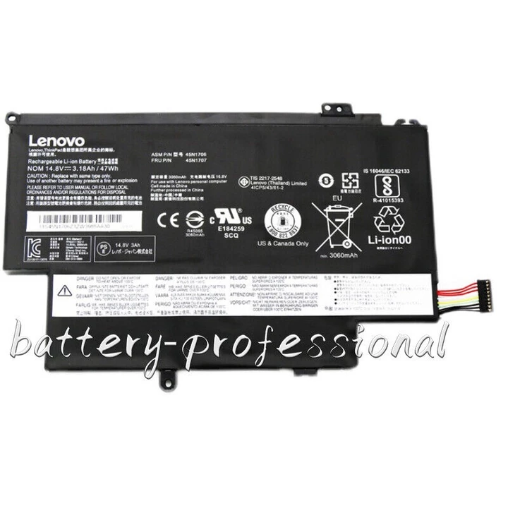 💖💖 Pin (Original)47wh Lenovo ThinkPad Yoga S1 45N1705 45N1706 45N1707 Battery