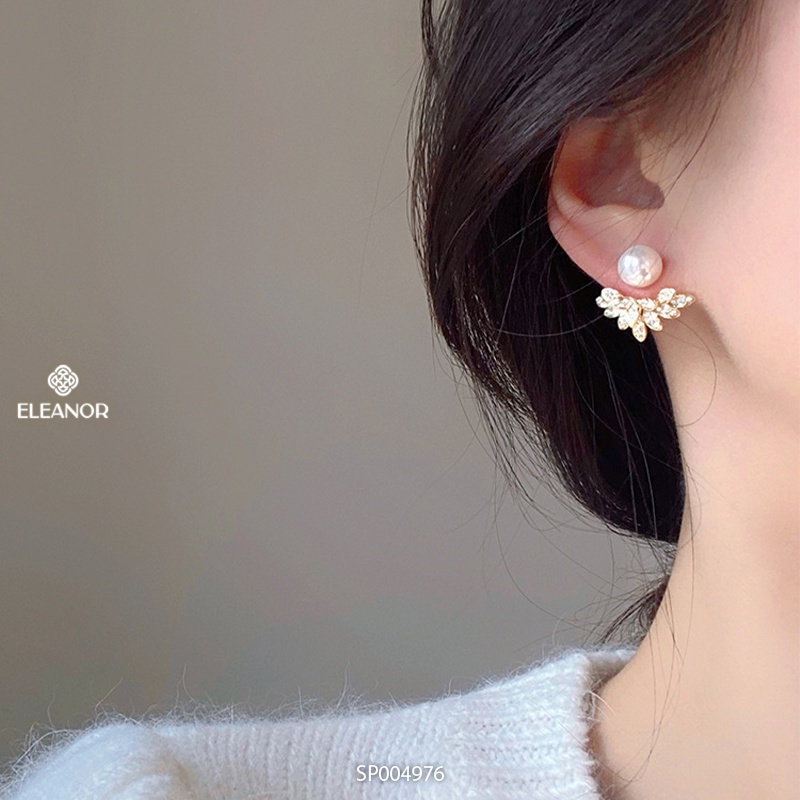 Bông tai nữ chuôi bạc 925 Eleanor Accessories ngọc trai nhân tạo phụ kiện trang sức khuyên tai 4976