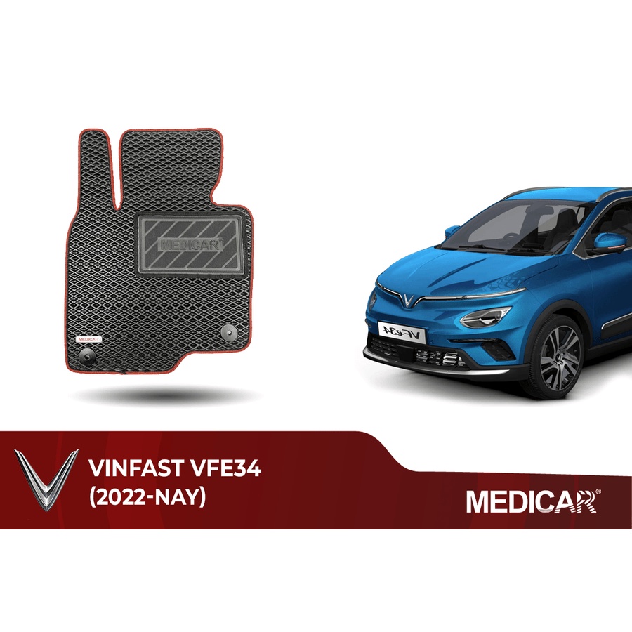 Thảm lót sàn ô tô Medicar xe Vinfast VF E34 (2022 - nay) - chống nước, không mùi, ngăn bụi bẩn