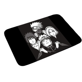 Thảm chùi chân chống trượt 60x40cm, in hình Anime Naruto Sasuke Itachi, vải flannel cho phòng tắm, bếp, lối vào