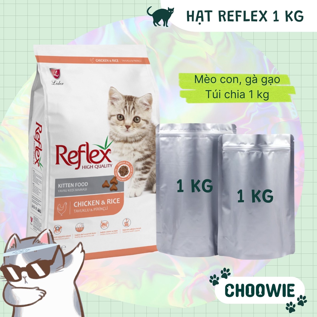 Hạt cho mèo 1kg túi bạc Catsrang Cat's Eye Reflex High Quality