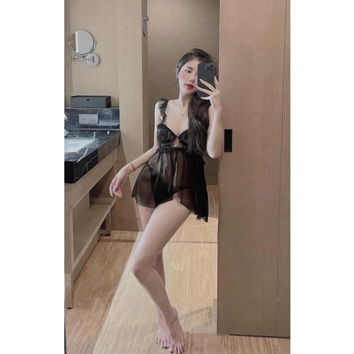 Đầm ngủ ren SLADY sexy xuyên thấu, mềm mịn hấp dẫn hàng nhập khẩu - VNS113 - váy ngủ sexy gợi cảm, bộ ngủ quyến rũ sexy