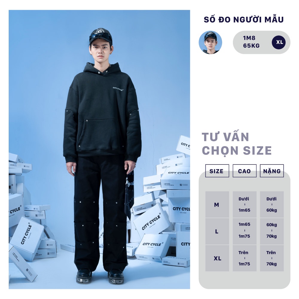 Quần ống rộng local brand Wrinkle City Cycle chất kaki unisex form suông nam nữ oversize