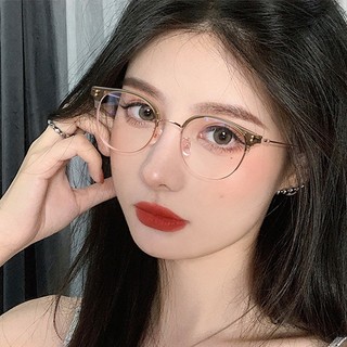 Gọng kính cận nữ nam thời trang cao cấp phong cách Hàn Quốc mắt kính không độ râm mát chống UV và tia bức xạ HANASO 111