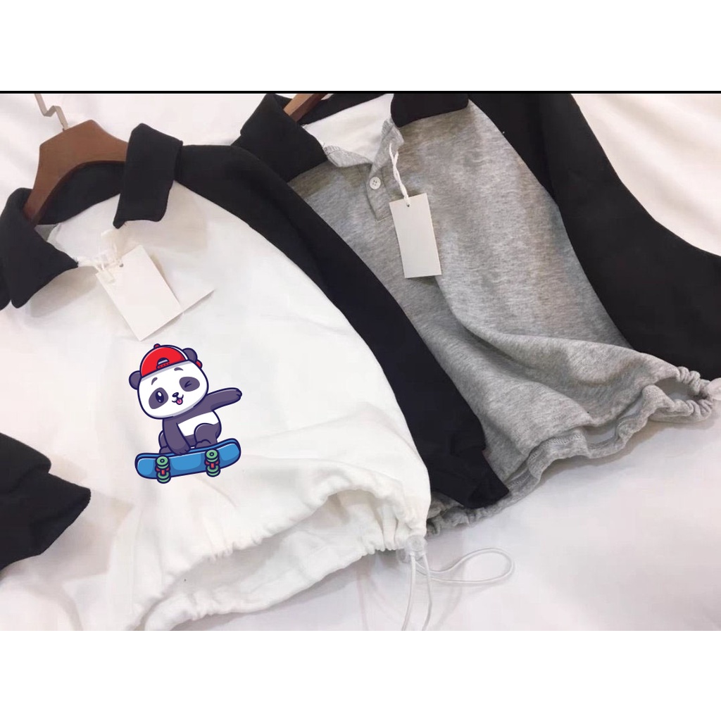 Áo polo dài tay có dây luồn gấu cho bé trai phong cách hàn quốc cho bé 1 2 3 4 5 6 tuổi 9-27kg