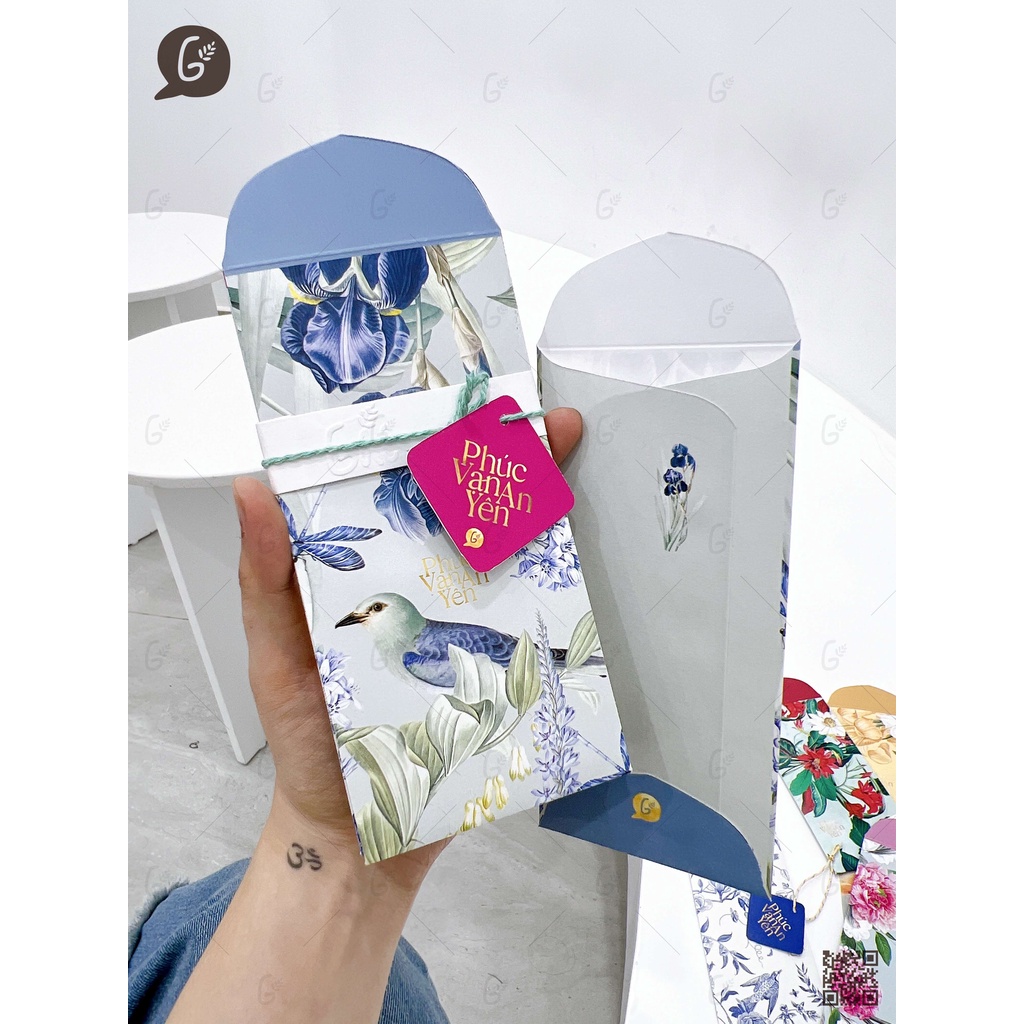 GX016 Bao lì xì cao cấp độc quyền Gác xép chất liệu nhập khẩu họa tiết hoa văn độc đáo Phúc Vinh Khải Hoàn Tết 2025