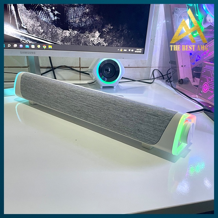Loa Thanh Soundbar Bluetooth Đèn Led RGB Lenovo DS101 Màu Trắng - Loa Máy Tính Để Bàn Laptop Có Dây Bass Cực Mạnh | BigBuy360 - bigbuy360.vn