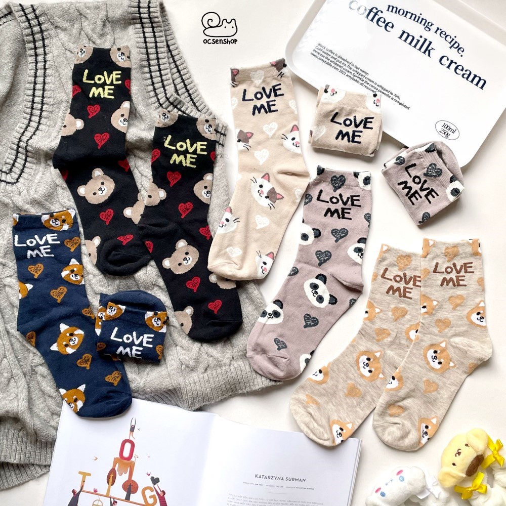 Tất cao cổ động vật Love me