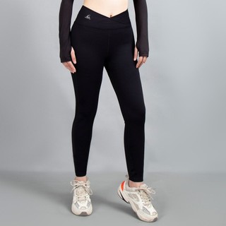 Quần thể thao Gladimax Leggings Genmax G12 đen phối màu hai bên hỗ trợ, nâng cao hiệu quả tập luyện