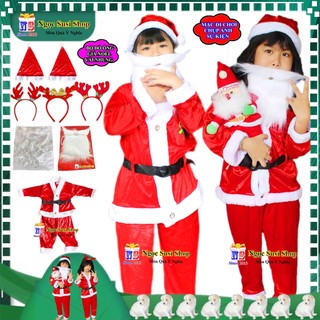 BỘ ĐỒ HÓA TRANG ÔNG GIÀ NOEL CHO BÉ TỪ 1 - 10 TUỔI CHẤT VẢI NHUNG CAO CẤP - ĐỒ NOEL CHO BÉ MẶC ĐI CHƠI CHỤP ẢNH