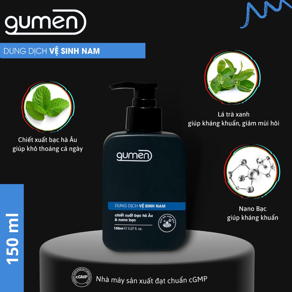 Dung dịch vệ sinh nam Gumen - Giúp làm sạch, kháng khuẩn, ngăn ngừa nấm ...