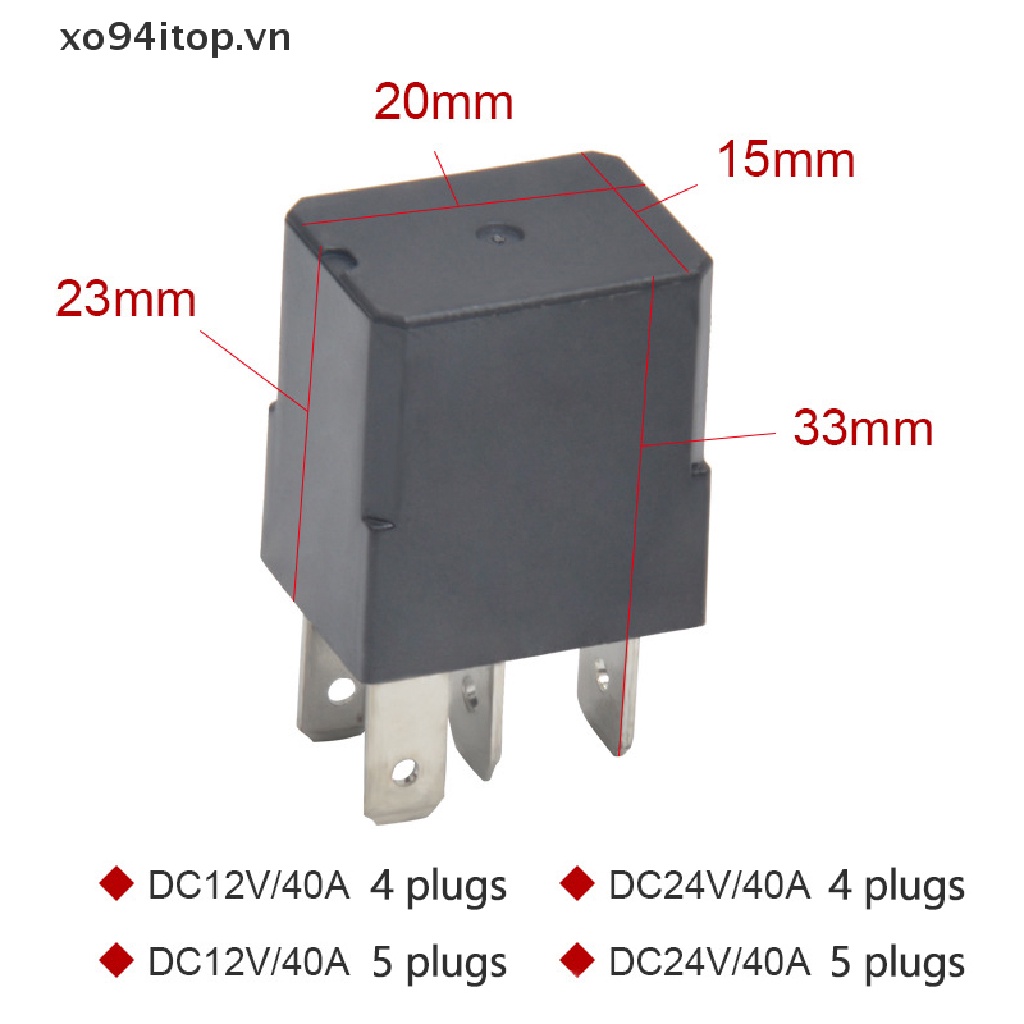 Rơ Le Ô Tô 40A 12V / 24V 4 / 5 Pin Chống Thấm Nước