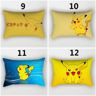 Pokemon Pikachu Vỏ Gối Hoạt Hình Dễ Thương Một Mặt In Hình Polyester Hình Chữ Nhật Vỏ Gối Phòng Ngủ Sofa Nhà Trang Trí Gối