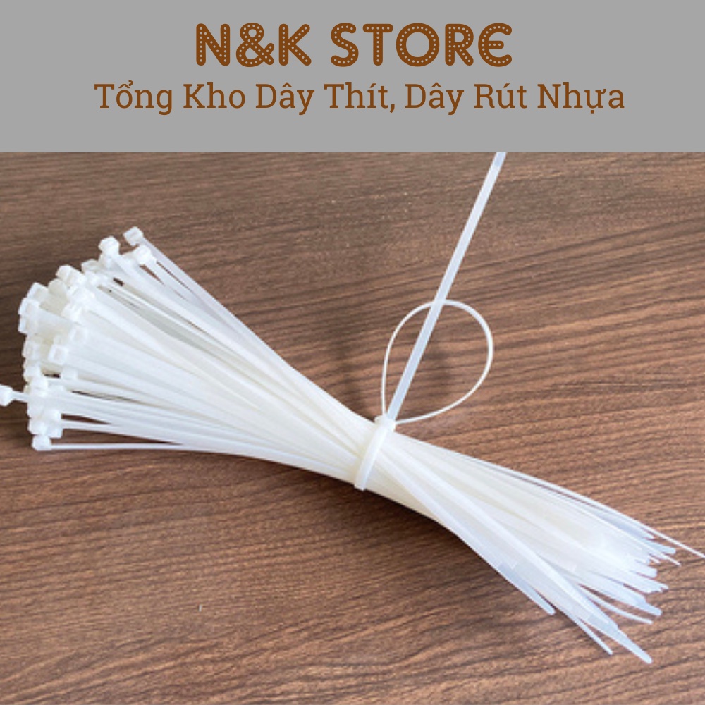 Bịch 150c dây thít 5x300mm, lạt nhựa buộc dài 30cm, dây rút nhựa bền chặt