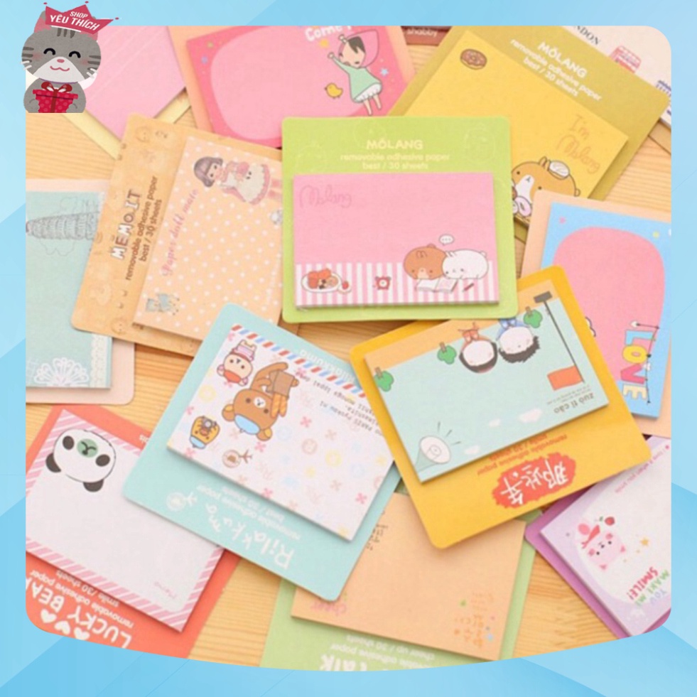 Giấy Note sticky 30 trang siêu cute dodungchobegiasi | Shopee Việt Nam