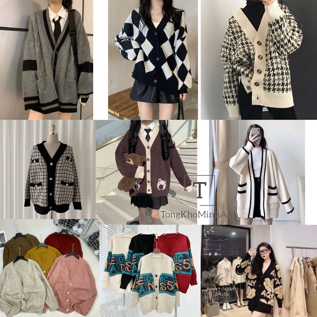 Áo Cardigan nữ Tổng Hợp Các Mẫu Áo Khoác Len Cadigan Cổ V Dáng Dài Frsz Phù Hợp Với Nữ 2022