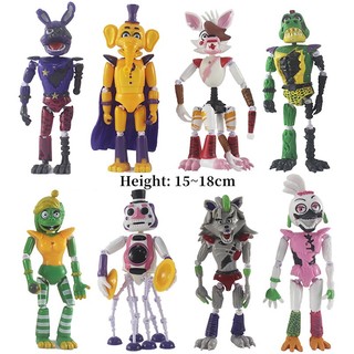 Bộ 6 / 8 Mô Hình Nhân Vật Trong five nights at Freddy 'S Dạ Quang Độc Đáo