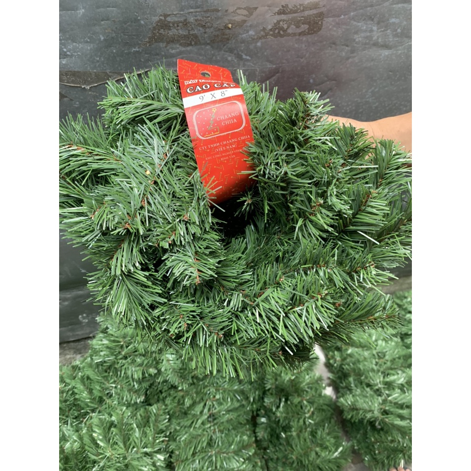 Dây thông Noel chưa trang trí dài 2.7met rộng 20cm hàng cao cấp decor Giáng Sinh