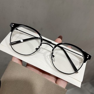 Gọng kính cận nữ nam thời trang cao cấp phong cách Hàn Quốc mắt kính không độ râm mát chống UV và tia bức xạ HANASO 111