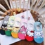 Tất lưới cotton thoáng khí cho bé gái, hình My Melody và Hello Kitty, đáng yêu