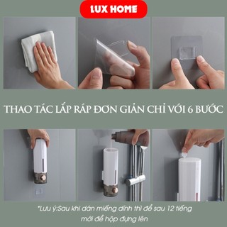 Hộp đựng sữa tắm, dầu gội, hộp đựng nước rửa tay chất liệu ABS gắn treo tường tiện lợi