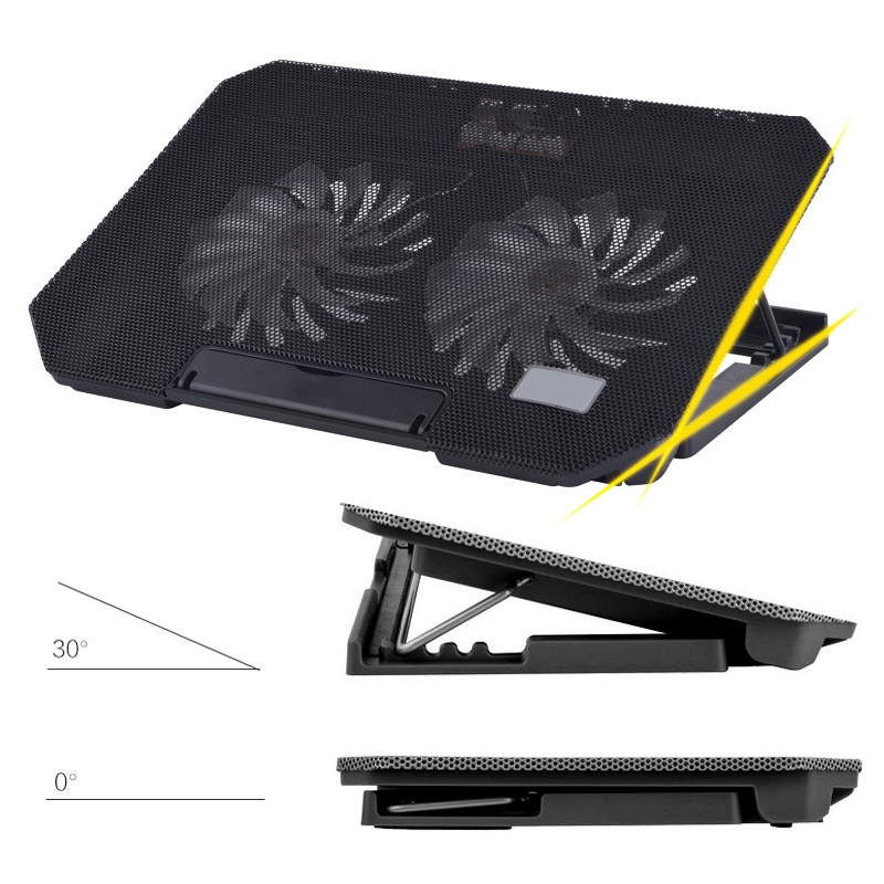 N99 Đế Giá Đỡ Quạt Tản Nhiệt,Quạt Tản Nhiệt Laptop,Đế Nâng Tản Nhiệt Cho 13,3-17inch, có 2 USB