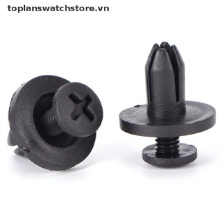 Bộ 50 Đinh Tán Nhựa 6Mm Đen Cho Ô Tô