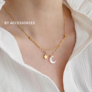 Dây chuyền titan trăng khuyết moon star không gỉ WN2270