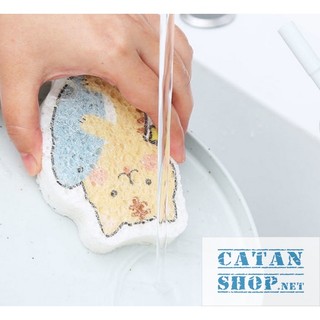 Mút rửa chén bọt biển hoạt hình dang nén , miếng lau chùi đa năng siêu tiện dụng GD631-MutRC-Nen