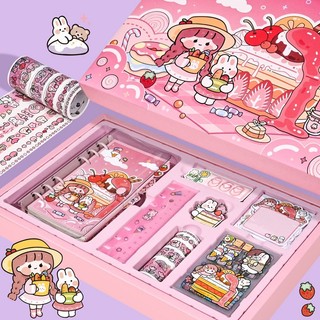 Set Quà Tặng Hộp Sinh Nhật Combo Washi Tape Sticker Sổ Tay Cute Timo WS16
