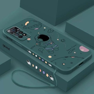 ốp lưng Redmi note 11 Redmi note 11 pro Redmi note 11s Ốp Điện Thoại Silicone TPU In Hình Phi Hành Gia Kèm Dây Đeo Cho Redmi note 11 Redmi note 11 pro Redmi note 11s