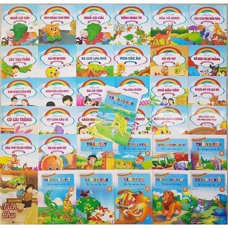 Ảnh Sách - Bộ 20 Cuốn Truyện Cổ Tích - Truyện Kể Mầm Non - Ngụ Ngôn Aesop - Thần Thoại Hy Lạp - Song Ngữ Anh Việt 2